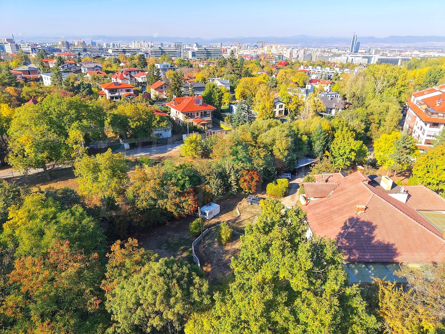 outside, green area, view from balcony