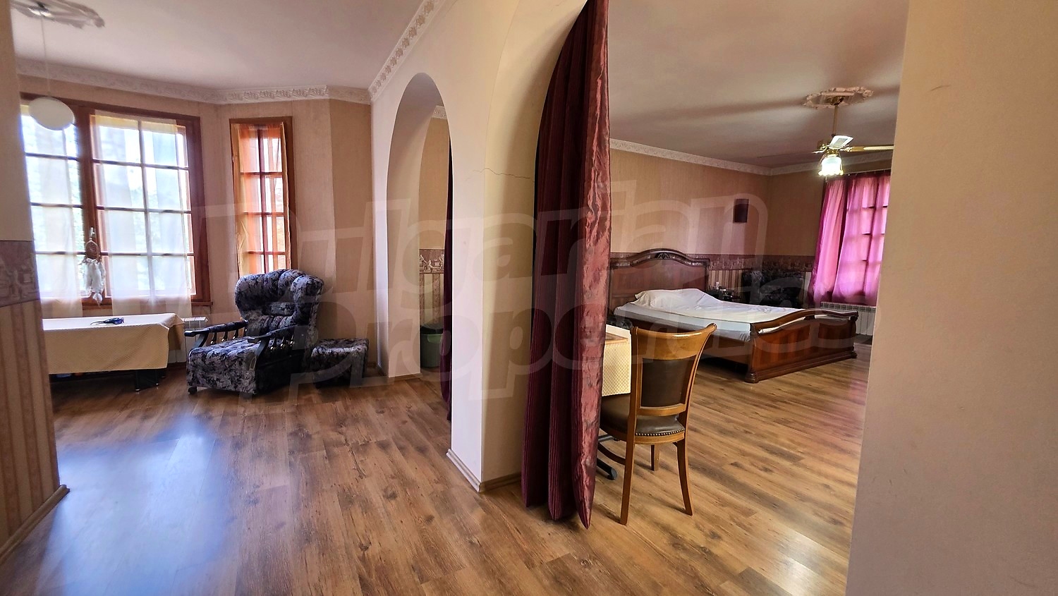 inside, bedroom, living room, furnished