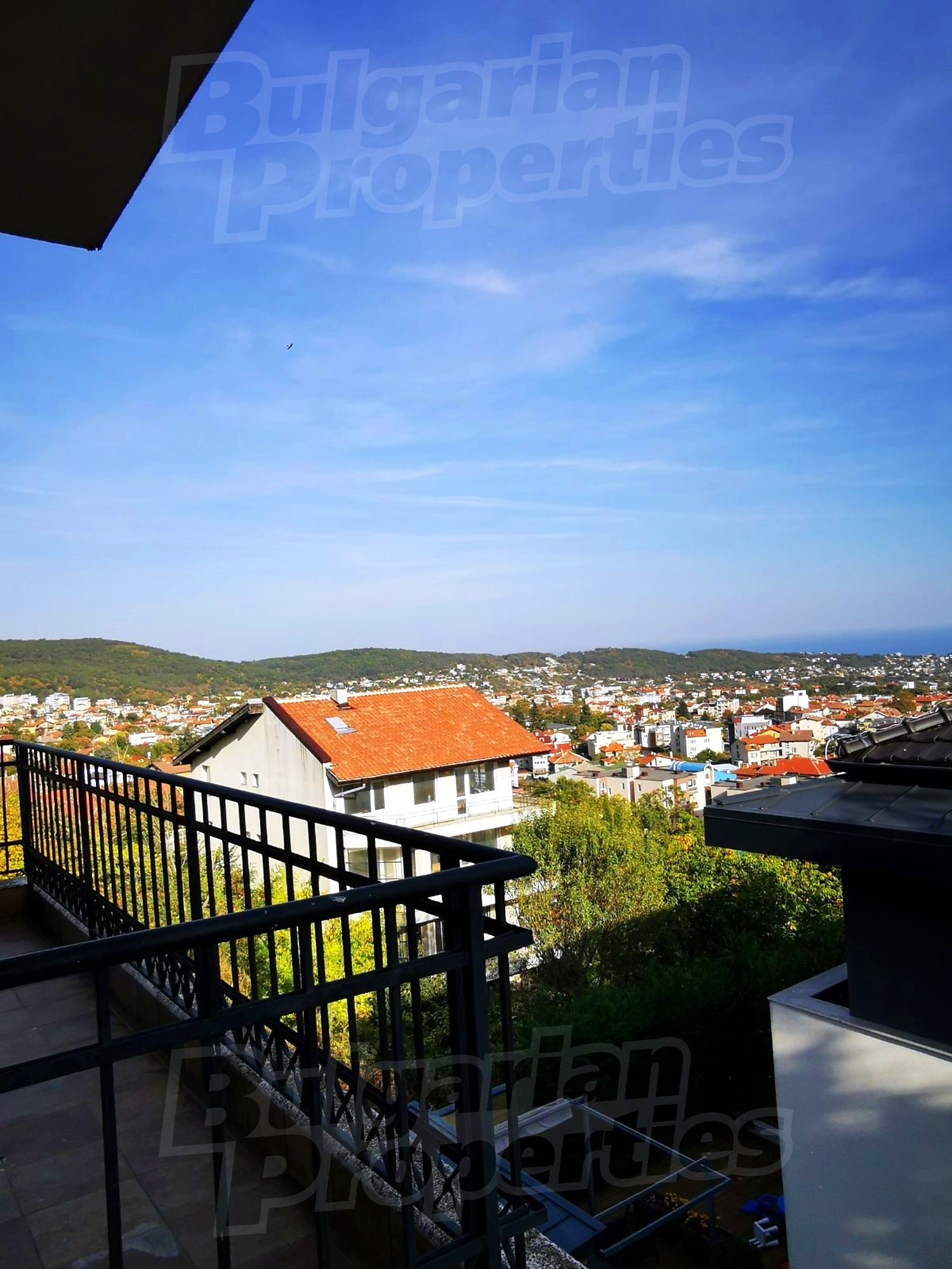 view from balcony, outside, mountain