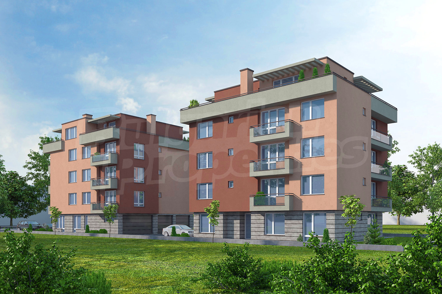 outside, facade, green area