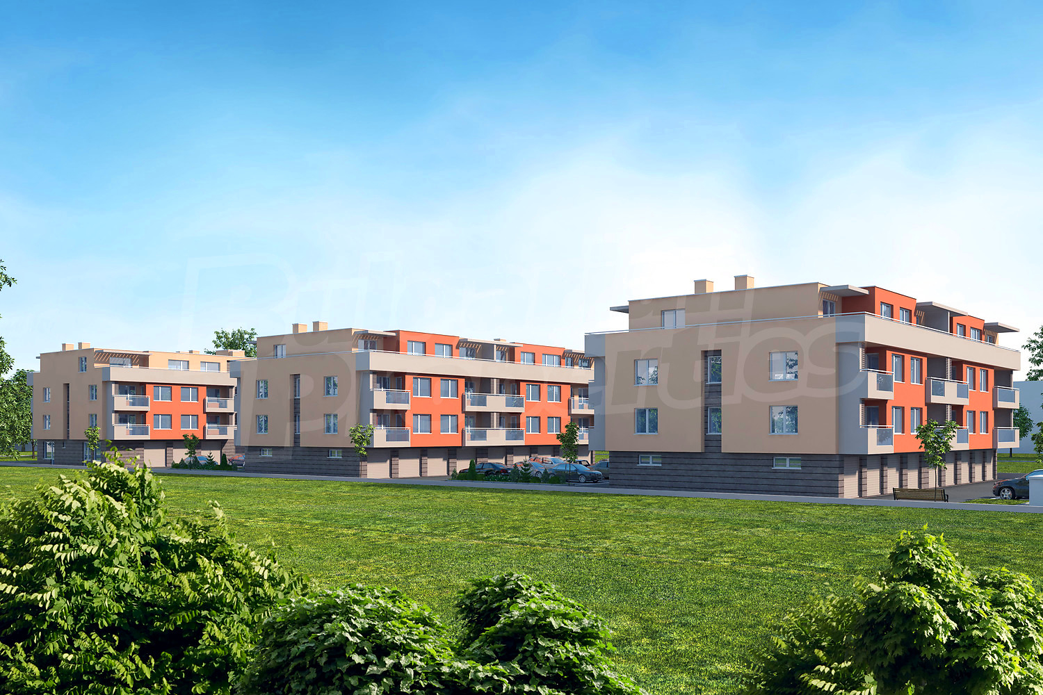 outside, facade, green area