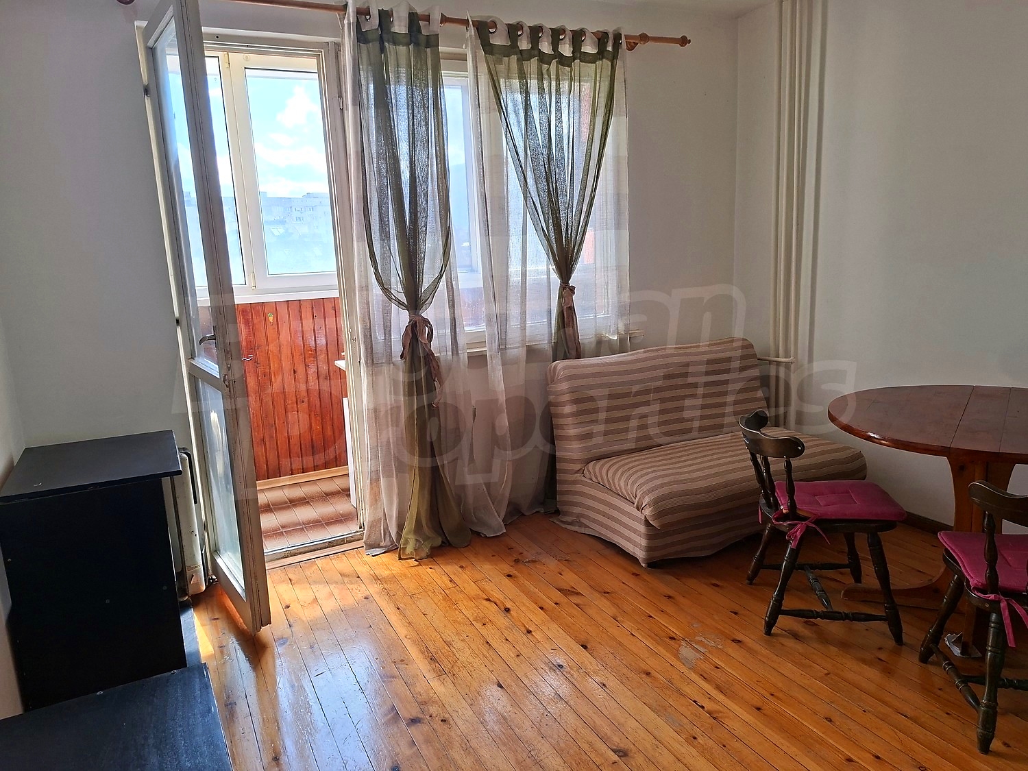 inside, living room, balcony, furnished