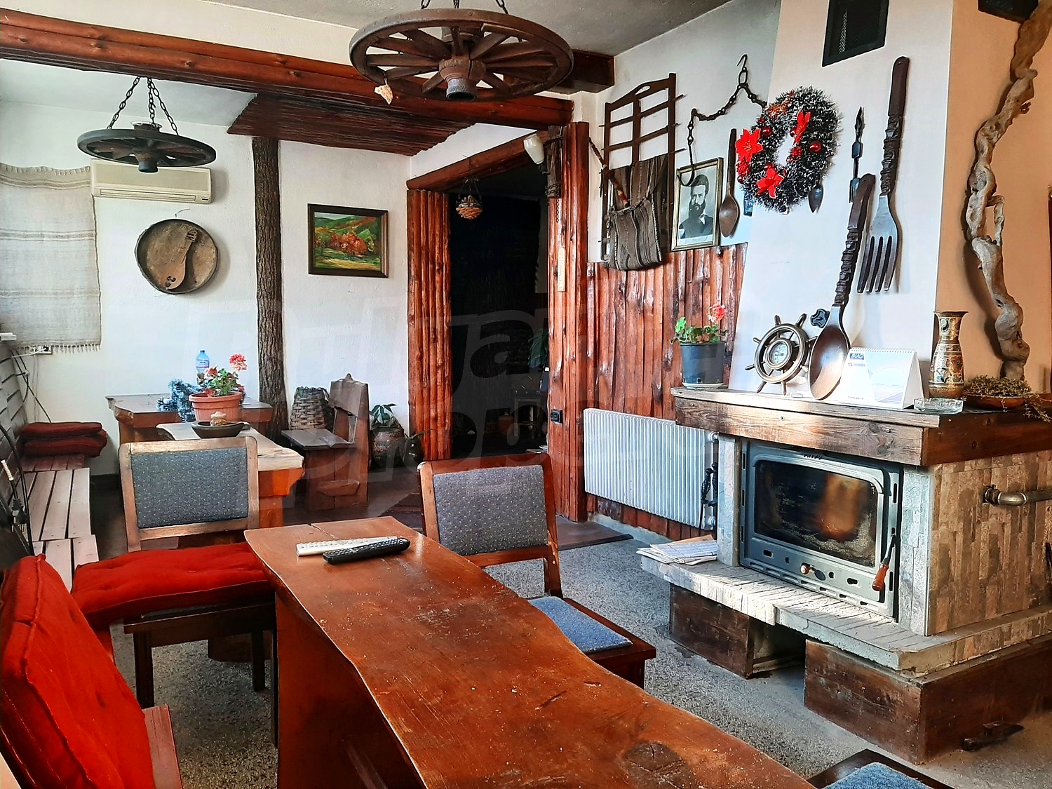 inside, living room, fireplace, furnished