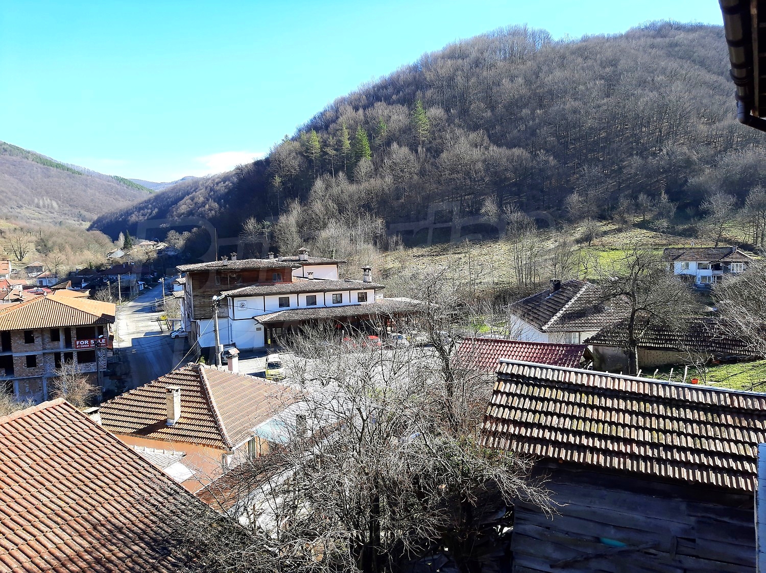 outside, mountain, view from balcony