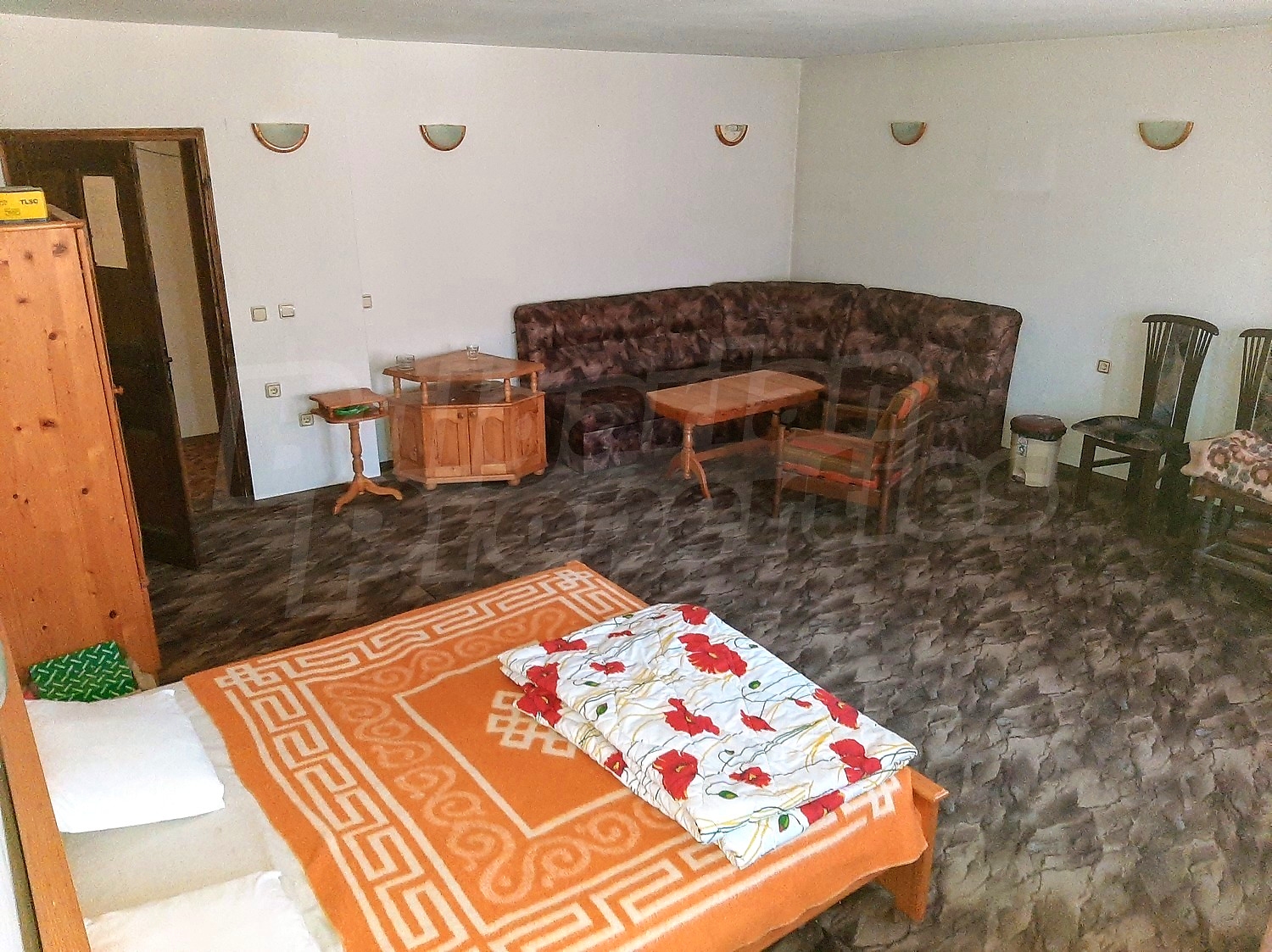 inside, bedroom, living room, furnished
