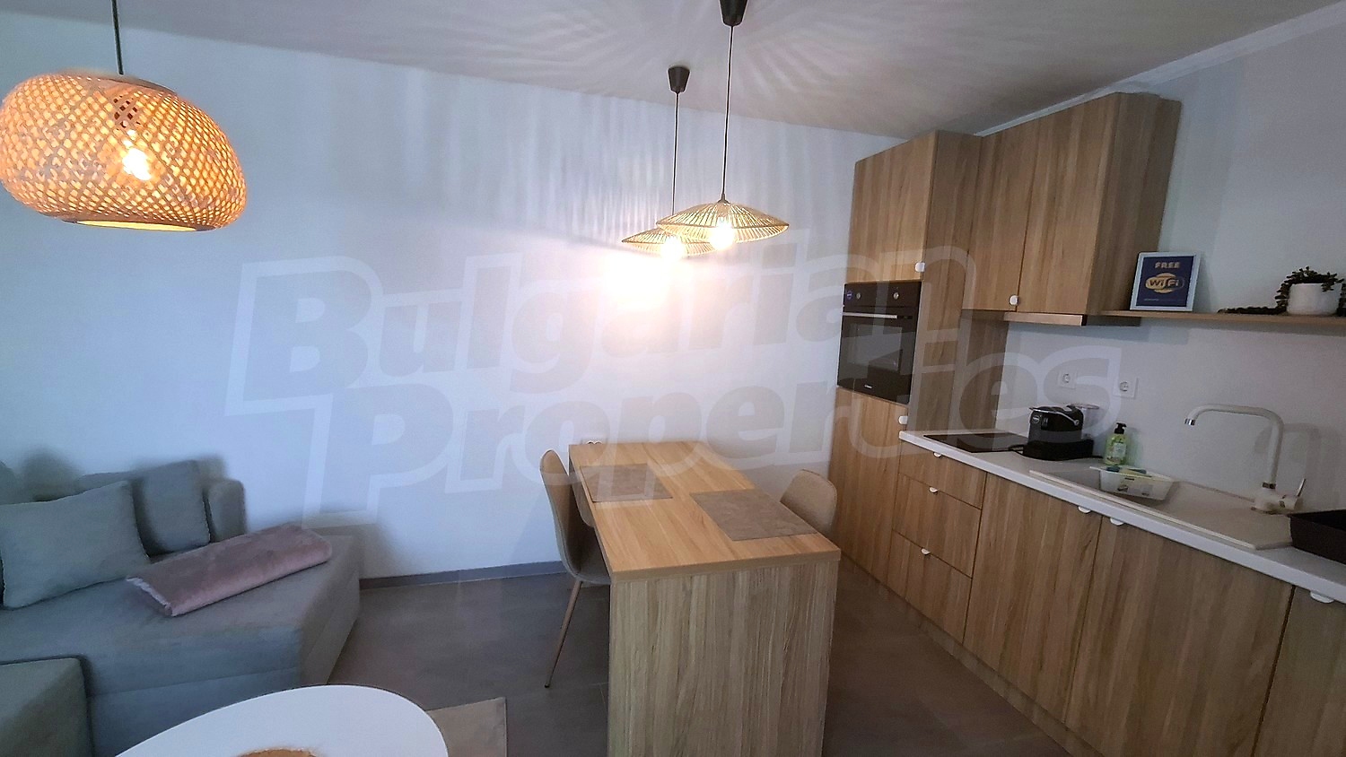 inside, kitchen, furnished