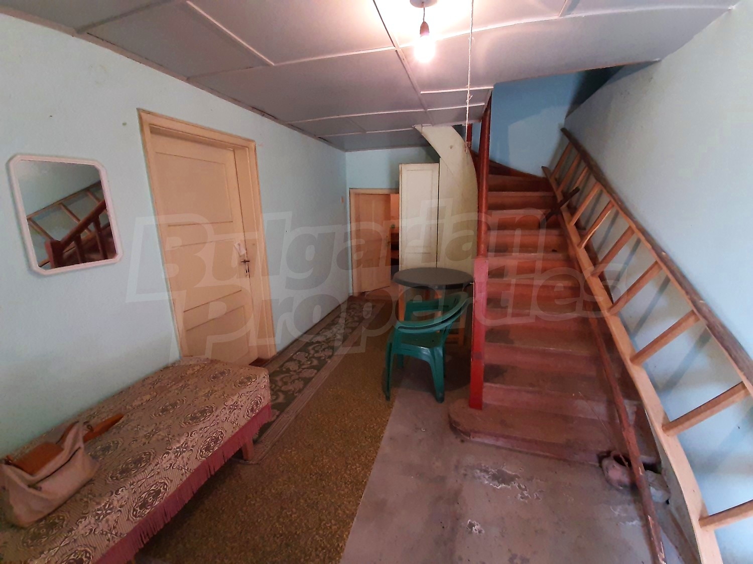 inside, hallway, stairs, furnished