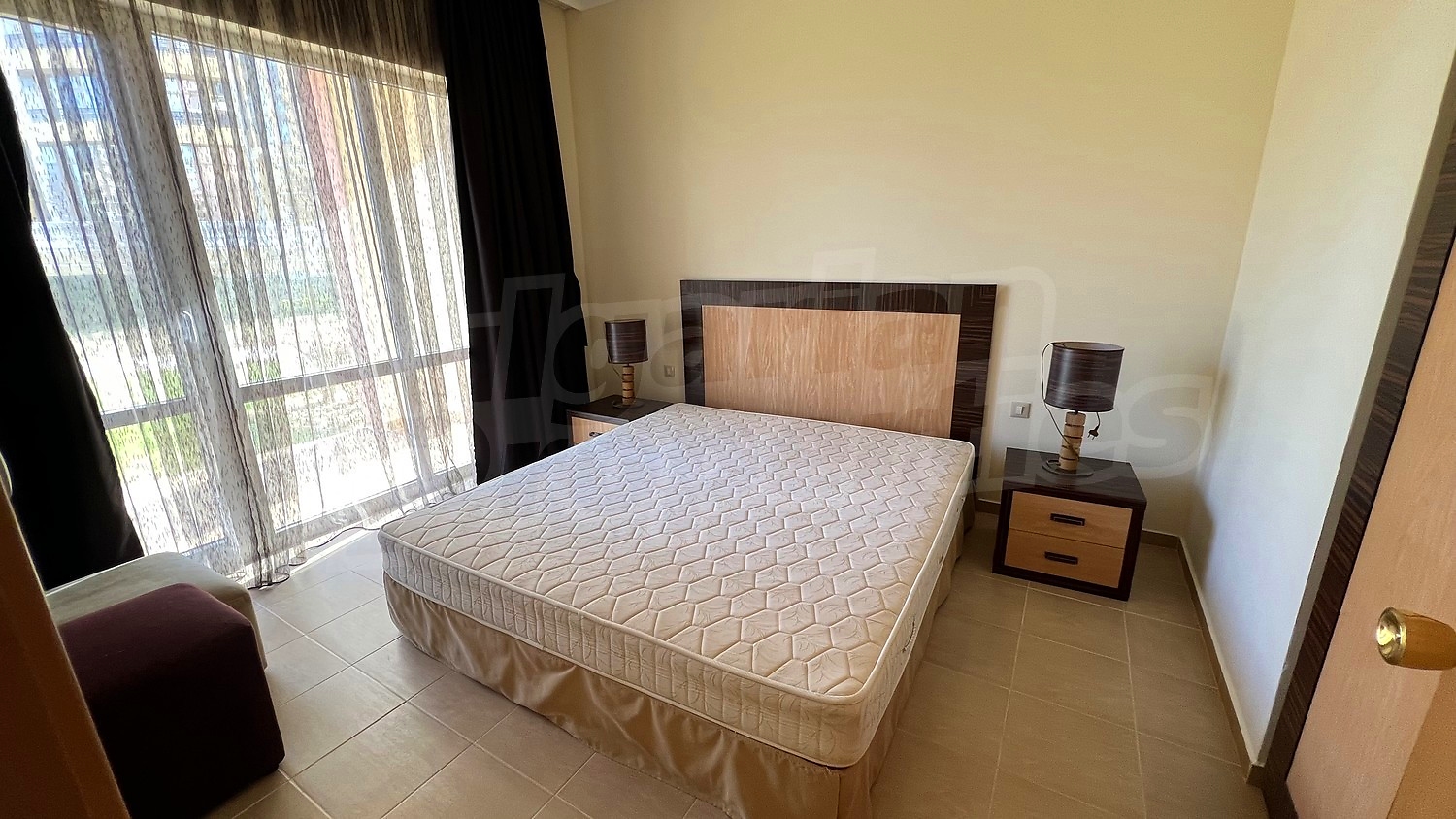 bedroom, inside, furnished