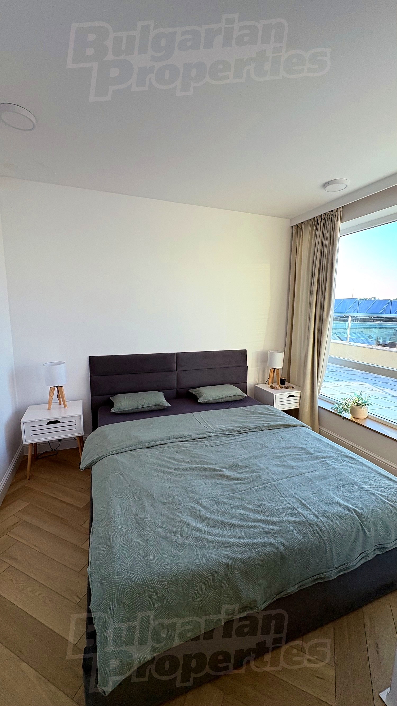inside, bedroom, balcony, furnished