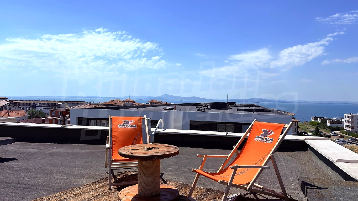 outside, view from balcony, sea