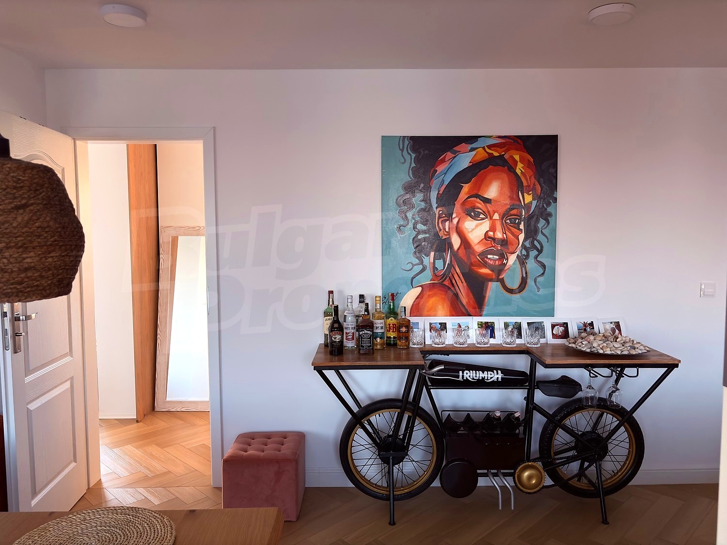 inside, furnished