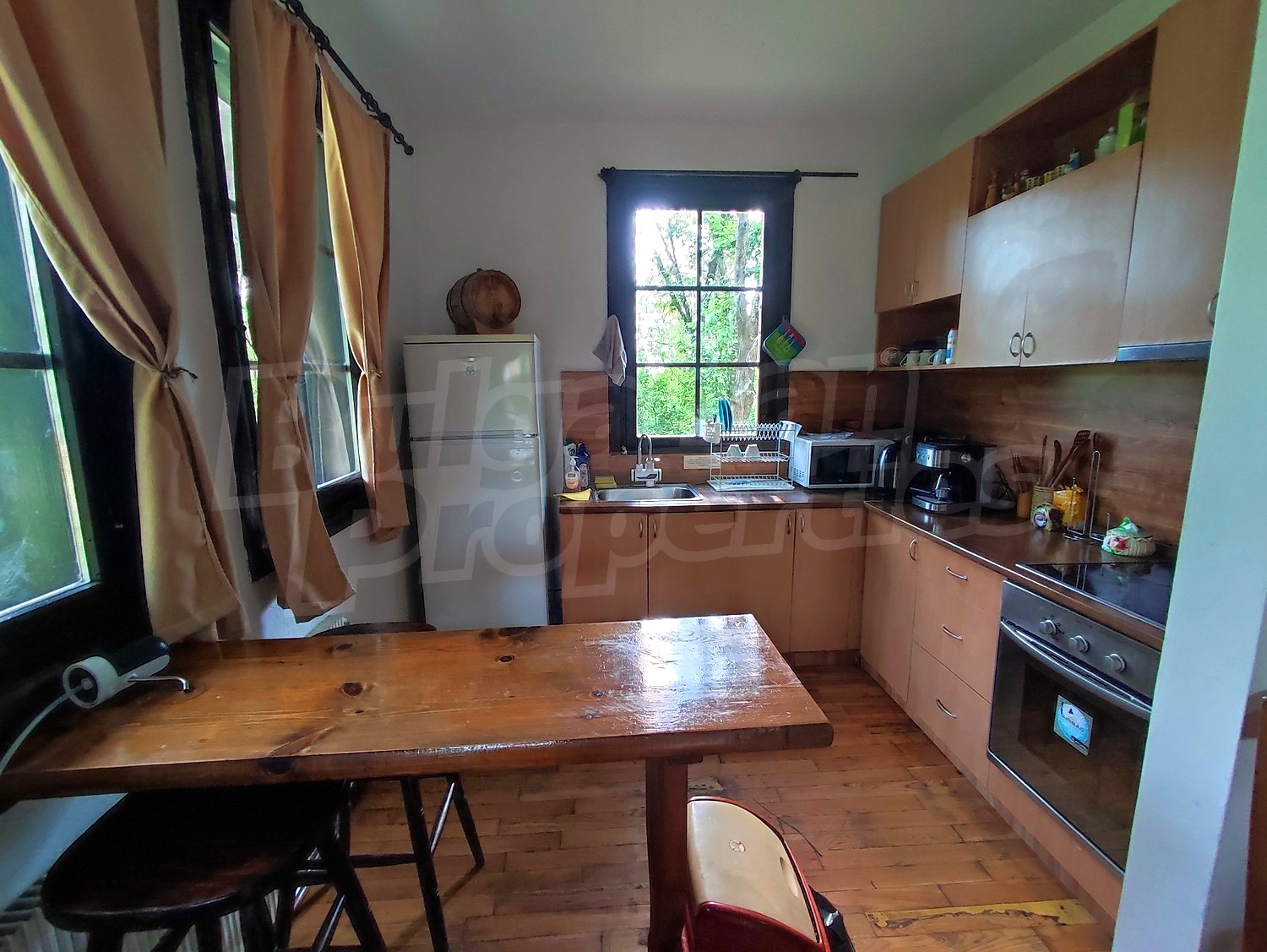 inside, kitchen, furnished