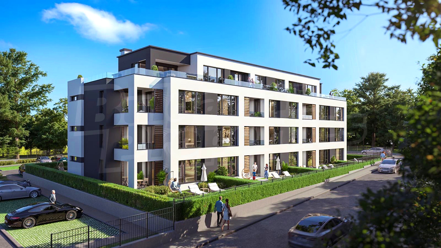 outside, facade, garden, parking