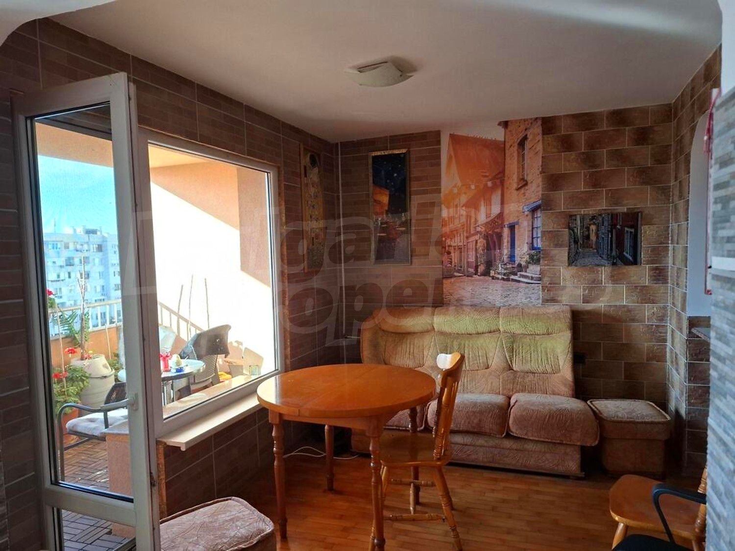 inside, balcony, furnished