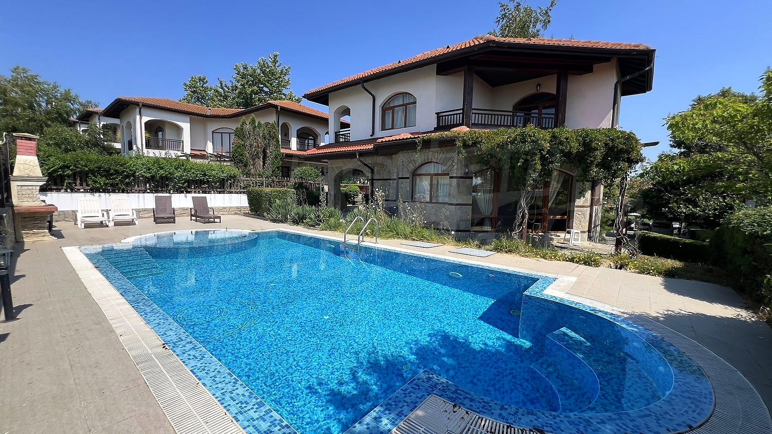 outside, pool, garden, facade