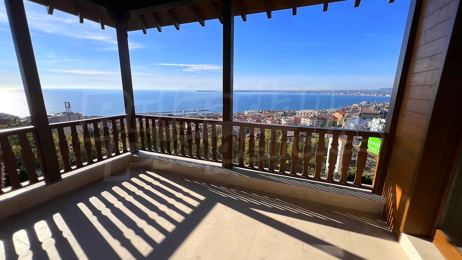 outside, view from balcony, sea