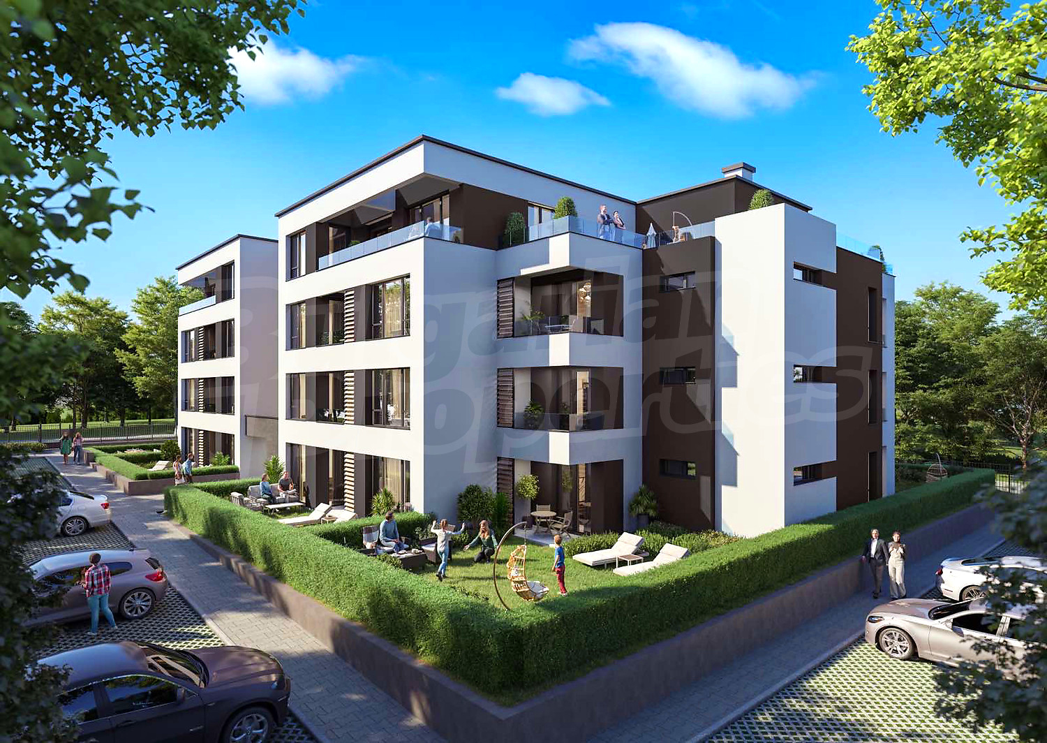 outside, facade, garden, parking