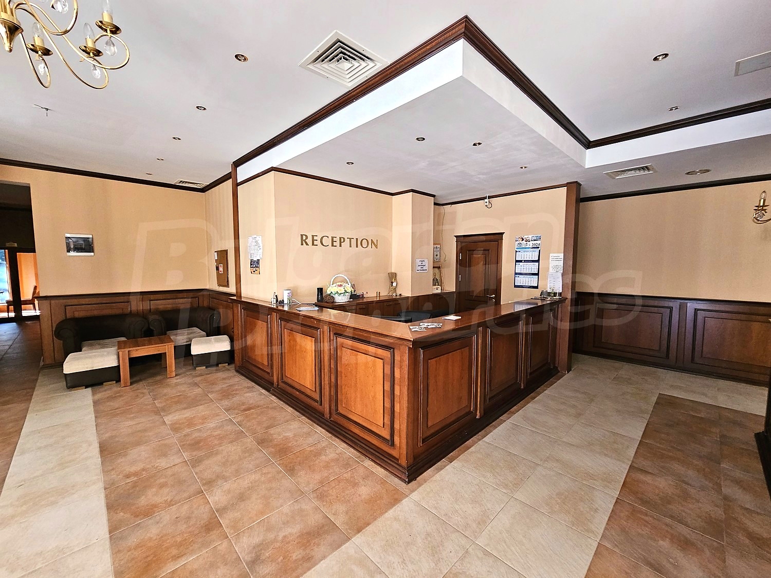 inside, furnished, inside building entrance