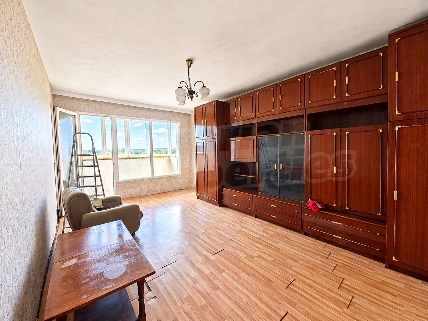 inside, living room, balcony, view from balcony, furnished