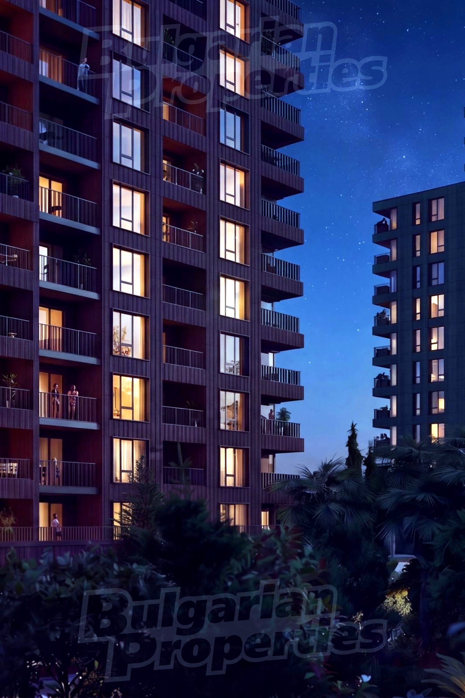 outside, balcony, facade, garden