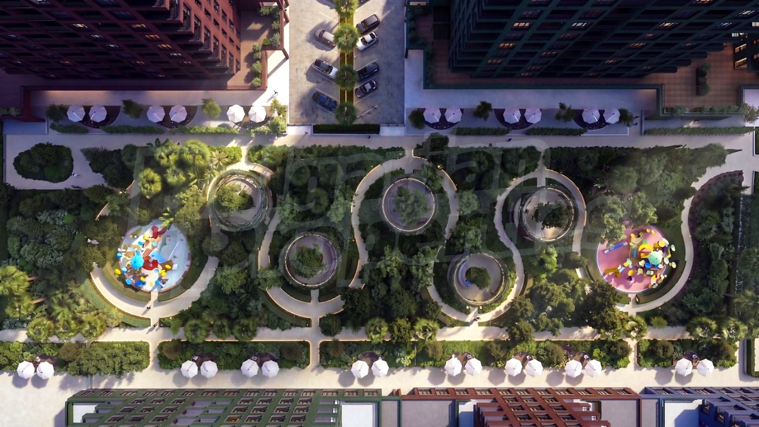 outside, garden, parking, green area