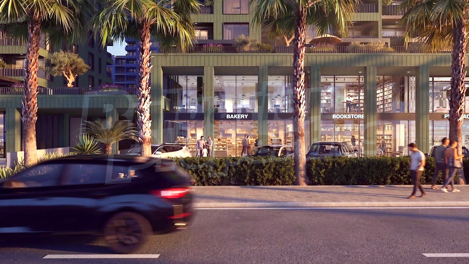 outside, facade, green area