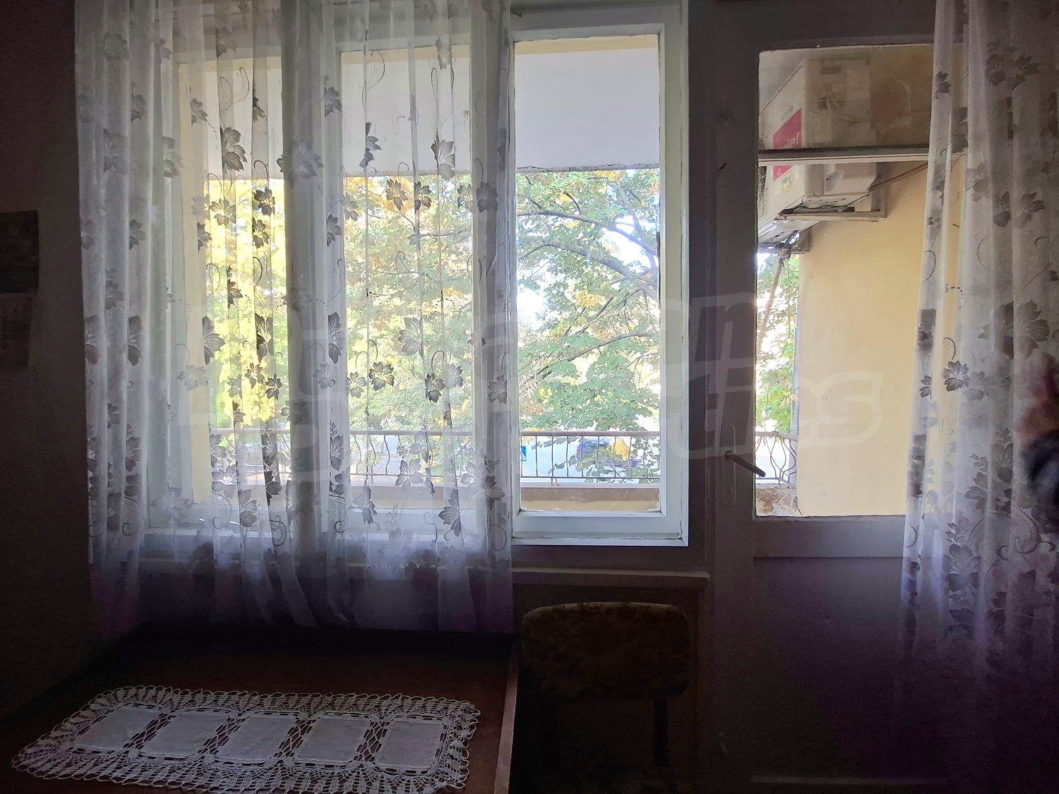 inside, balcony, view from balcony