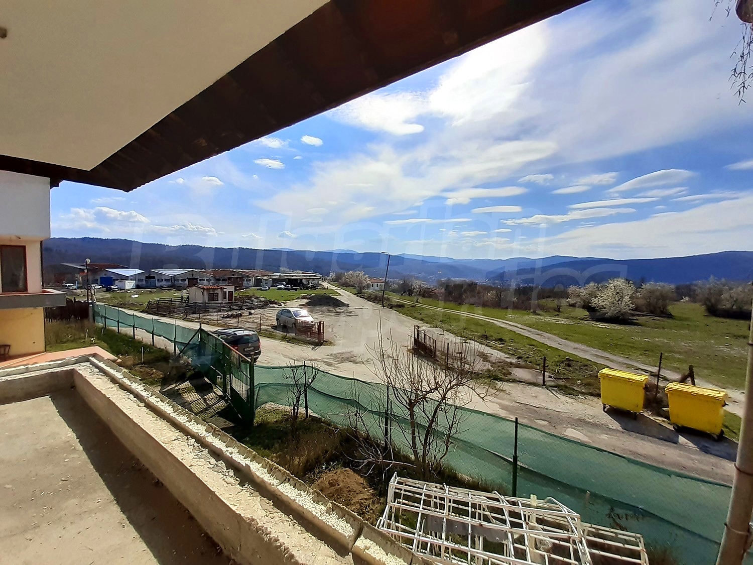 balcony, outside, mountain, view from balcony