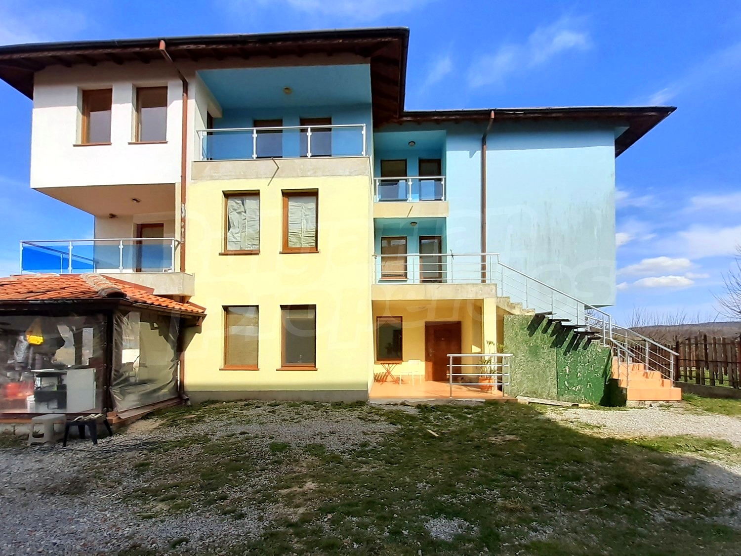 facade, outside, garden