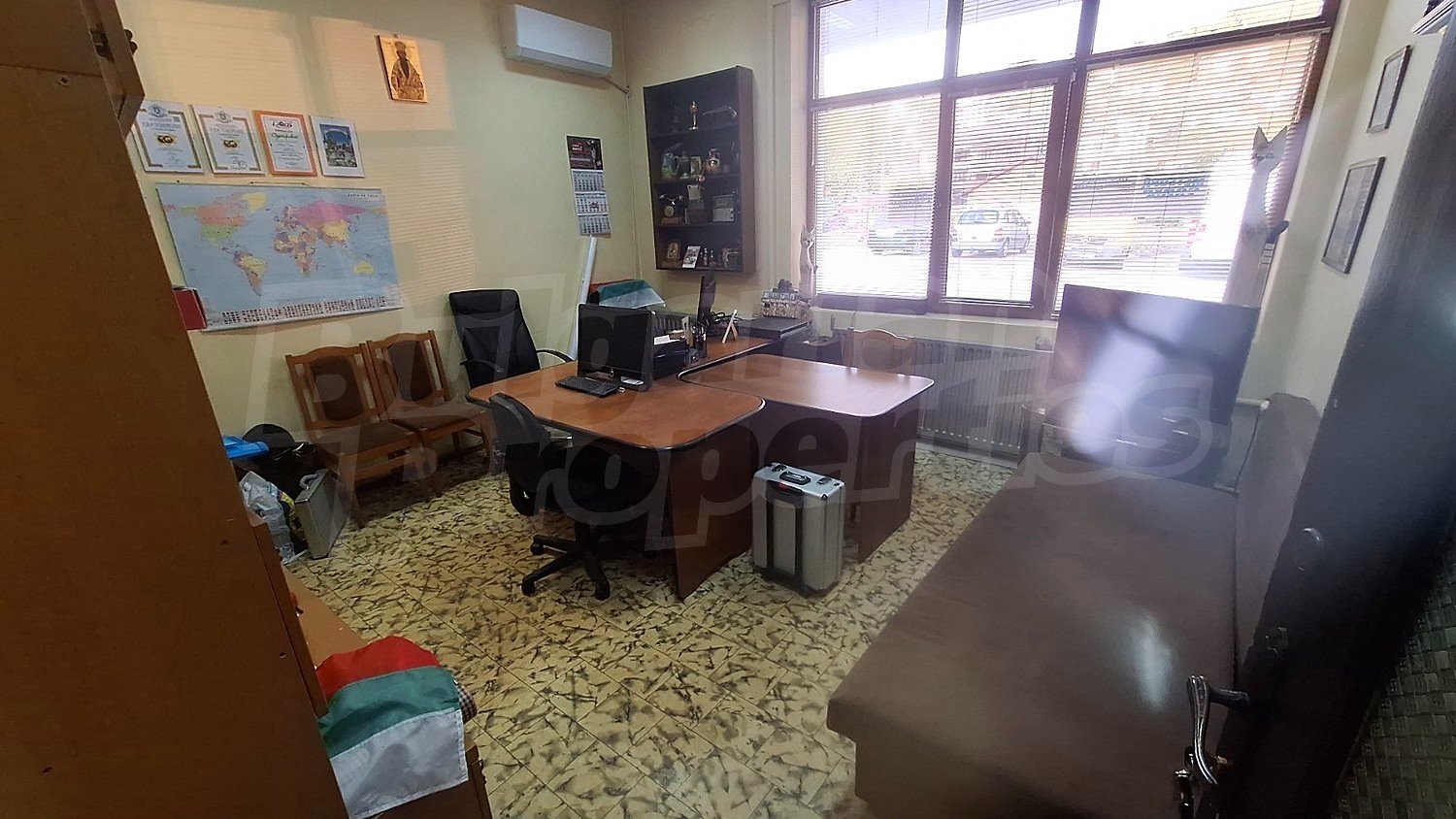 inside, furnished