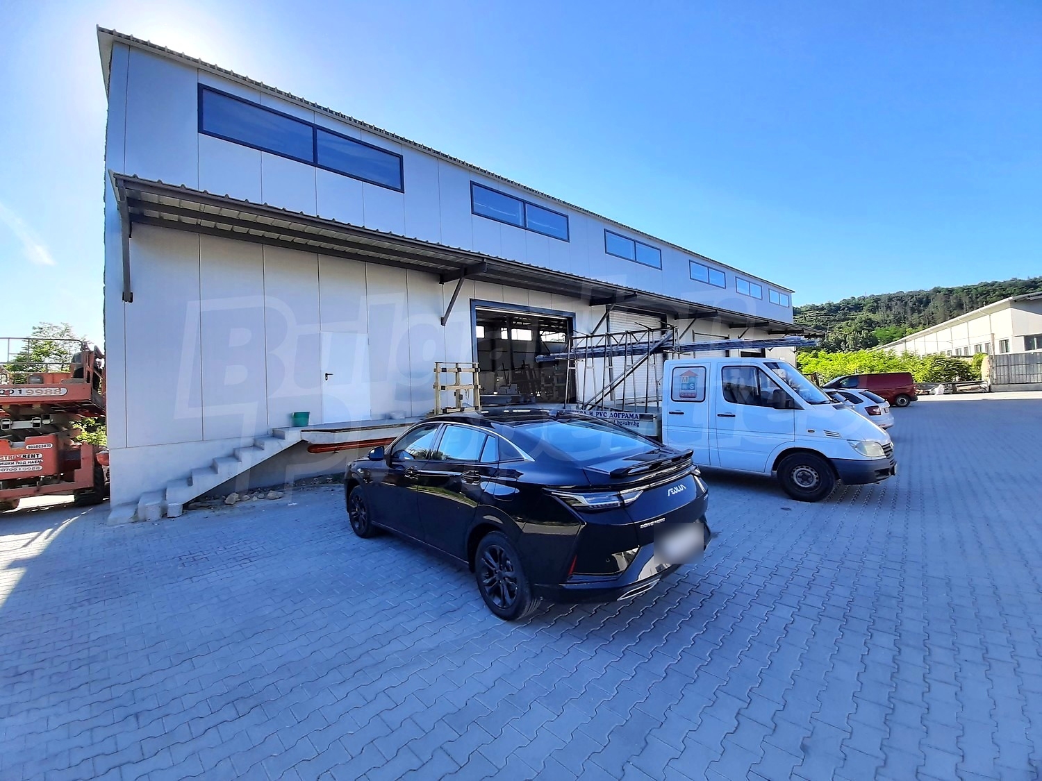 outside, parking