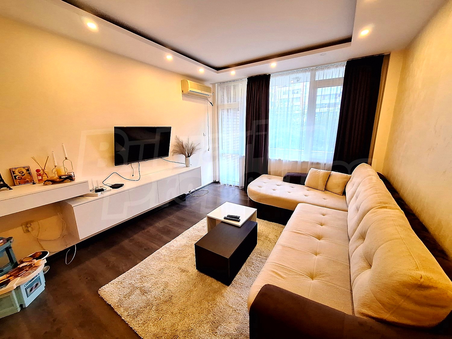 inside, living room, furnished