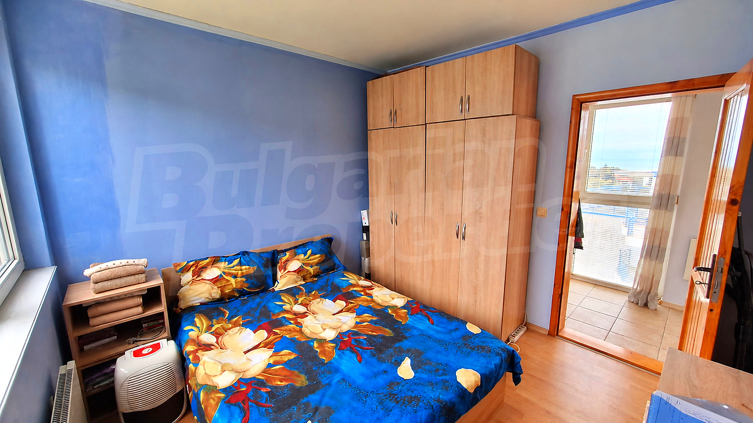 inside, bedroom, balcony, furnished