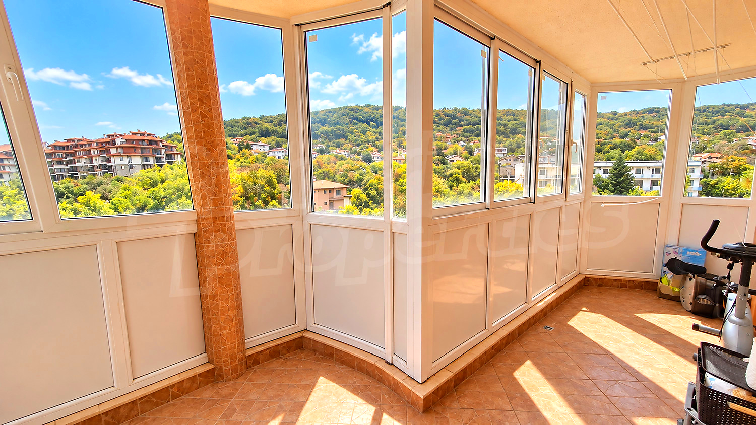 balcony, view from balcony, mountain