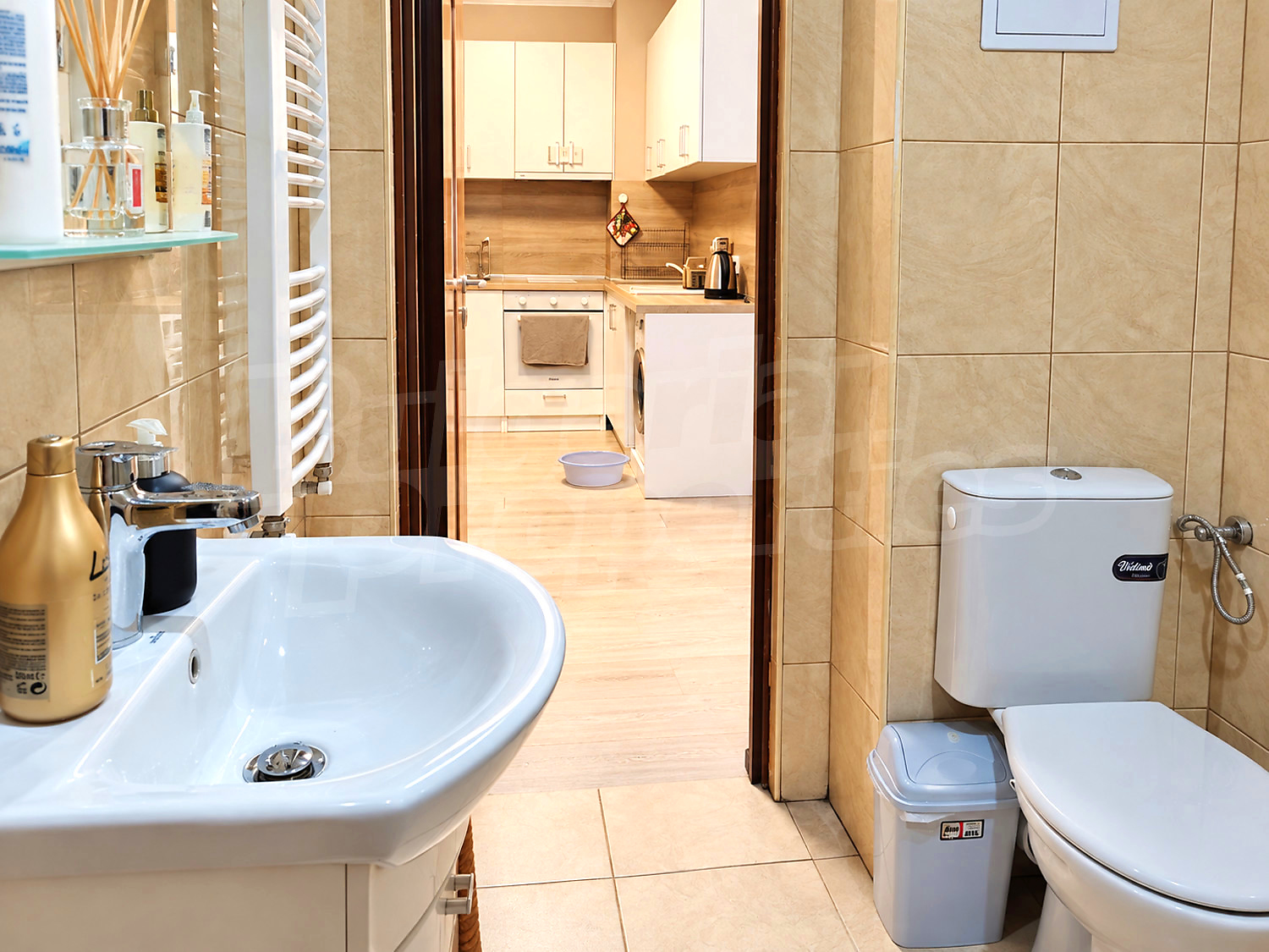 inside, kitchen, bathroom