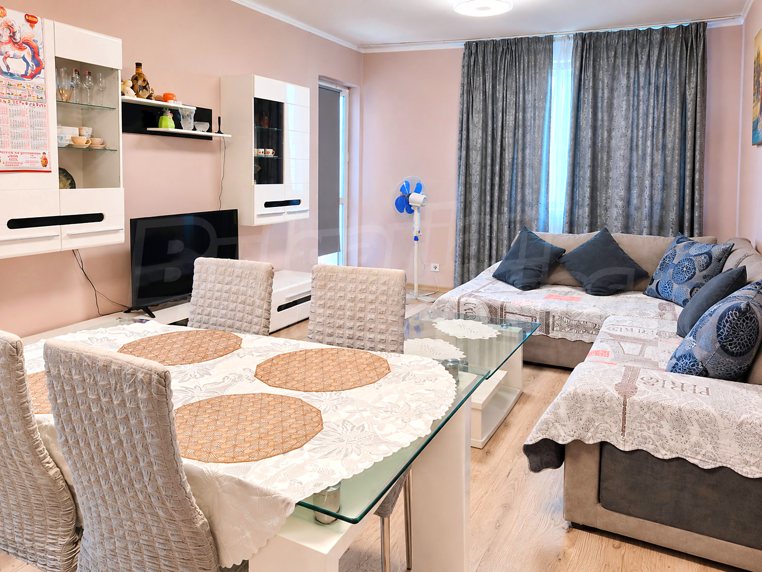 inside, living room, furnished