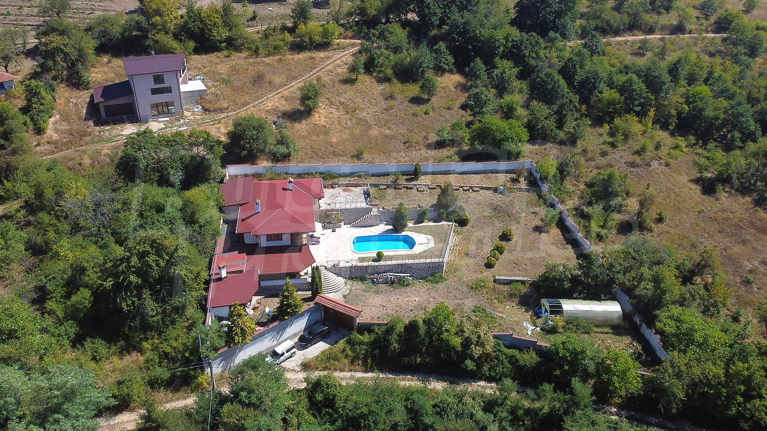 outside, garden, pool, green area
