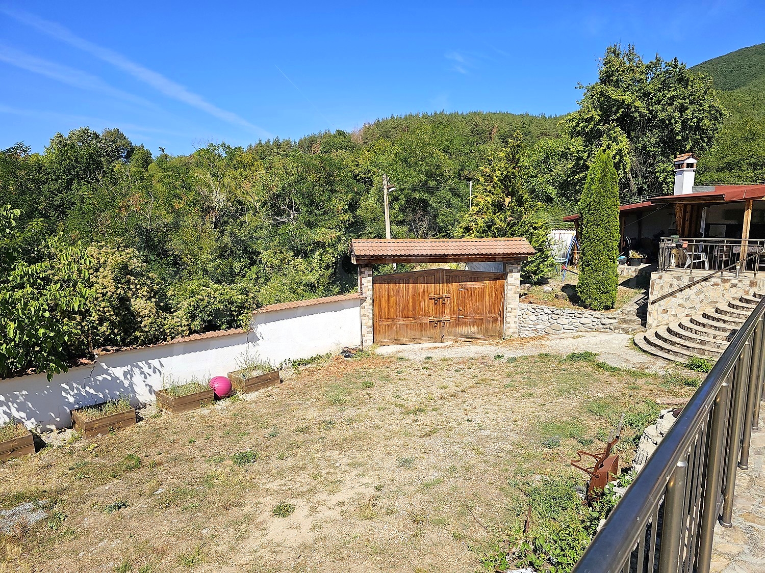 outside, garden, green area