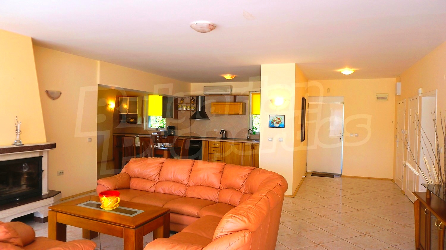 inside, living room, kitchen, furnished