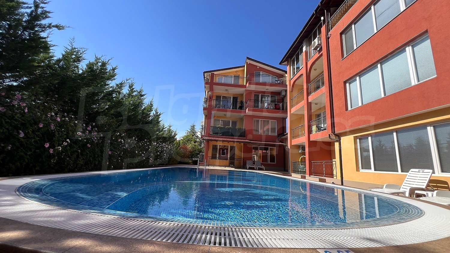 outside, pool, facade, garden