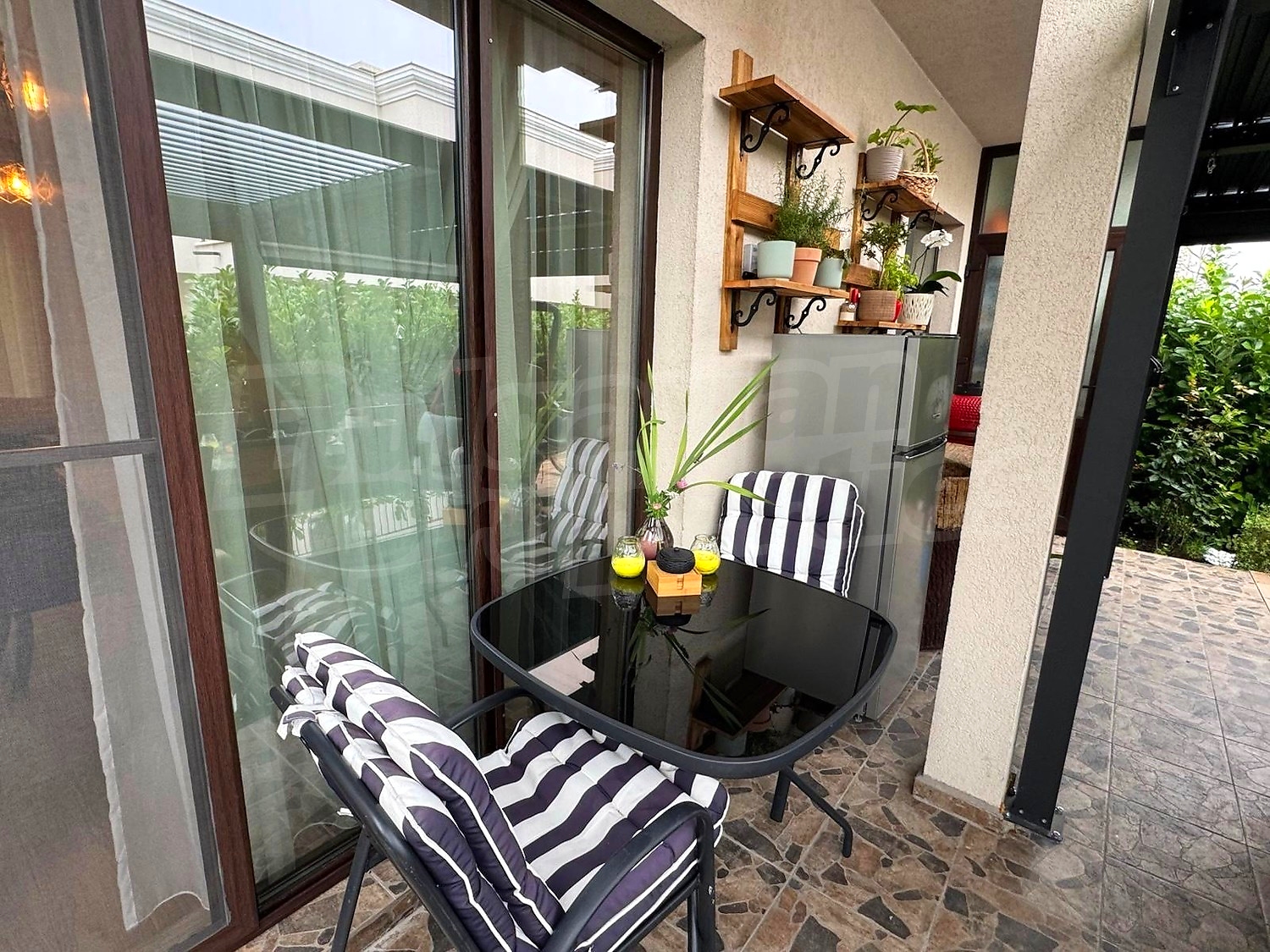 outside, balcony, furnished