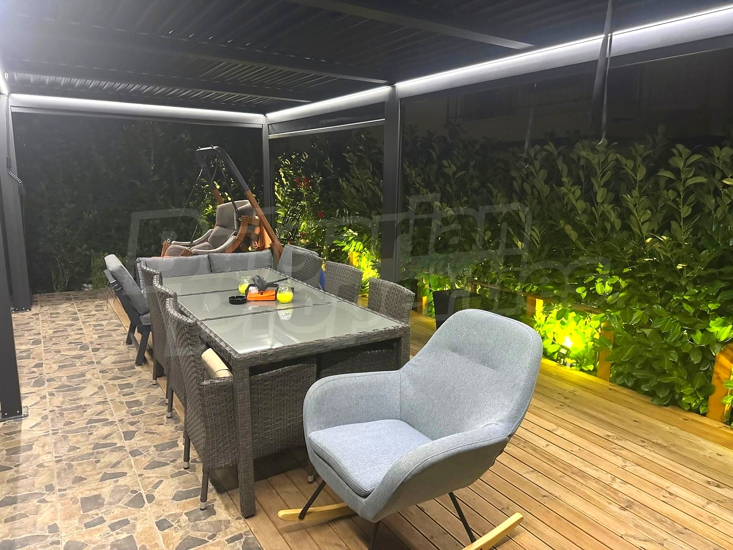 balcony, furnished, outside, green area