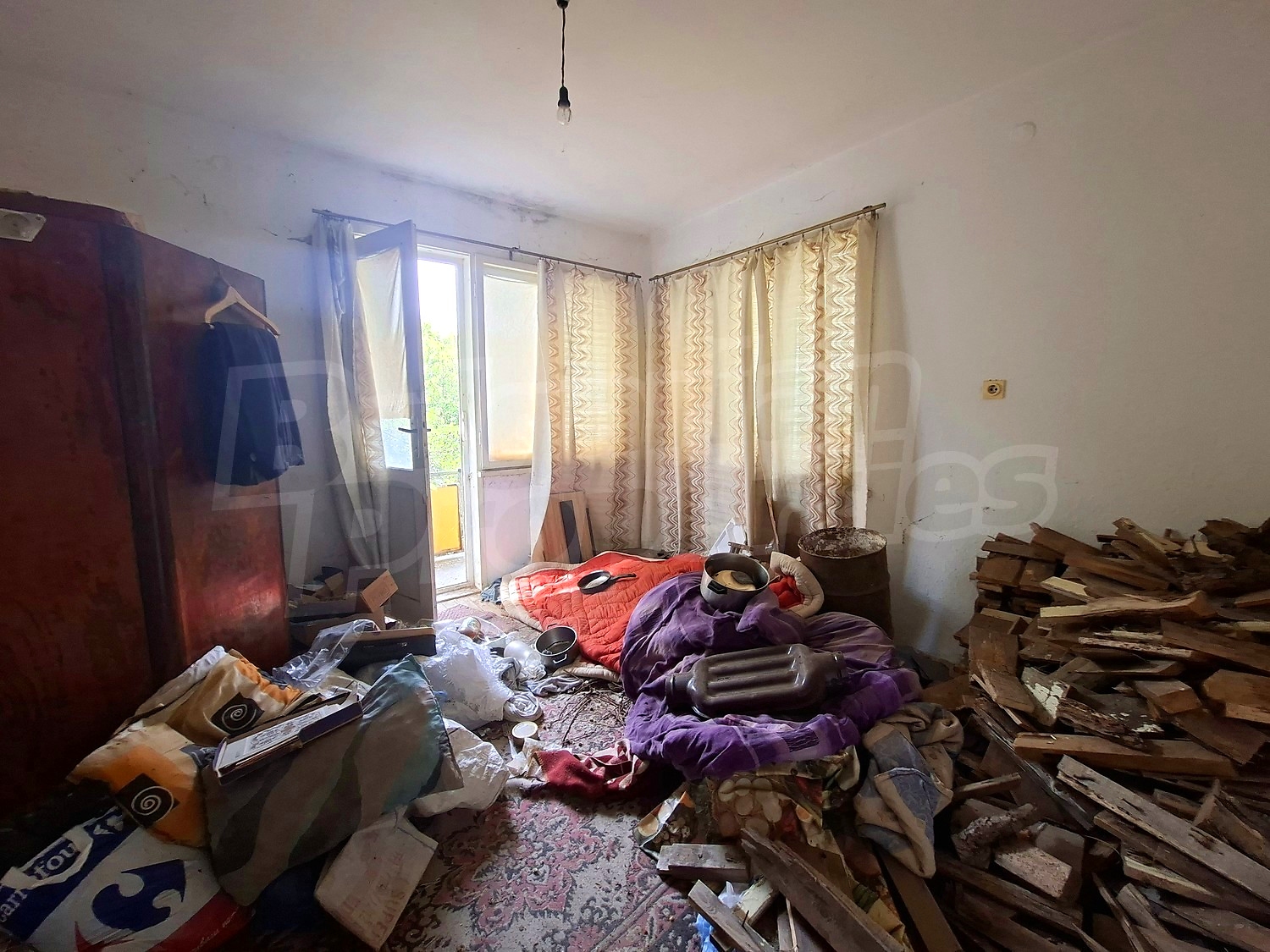 inside, bedroom, balcony