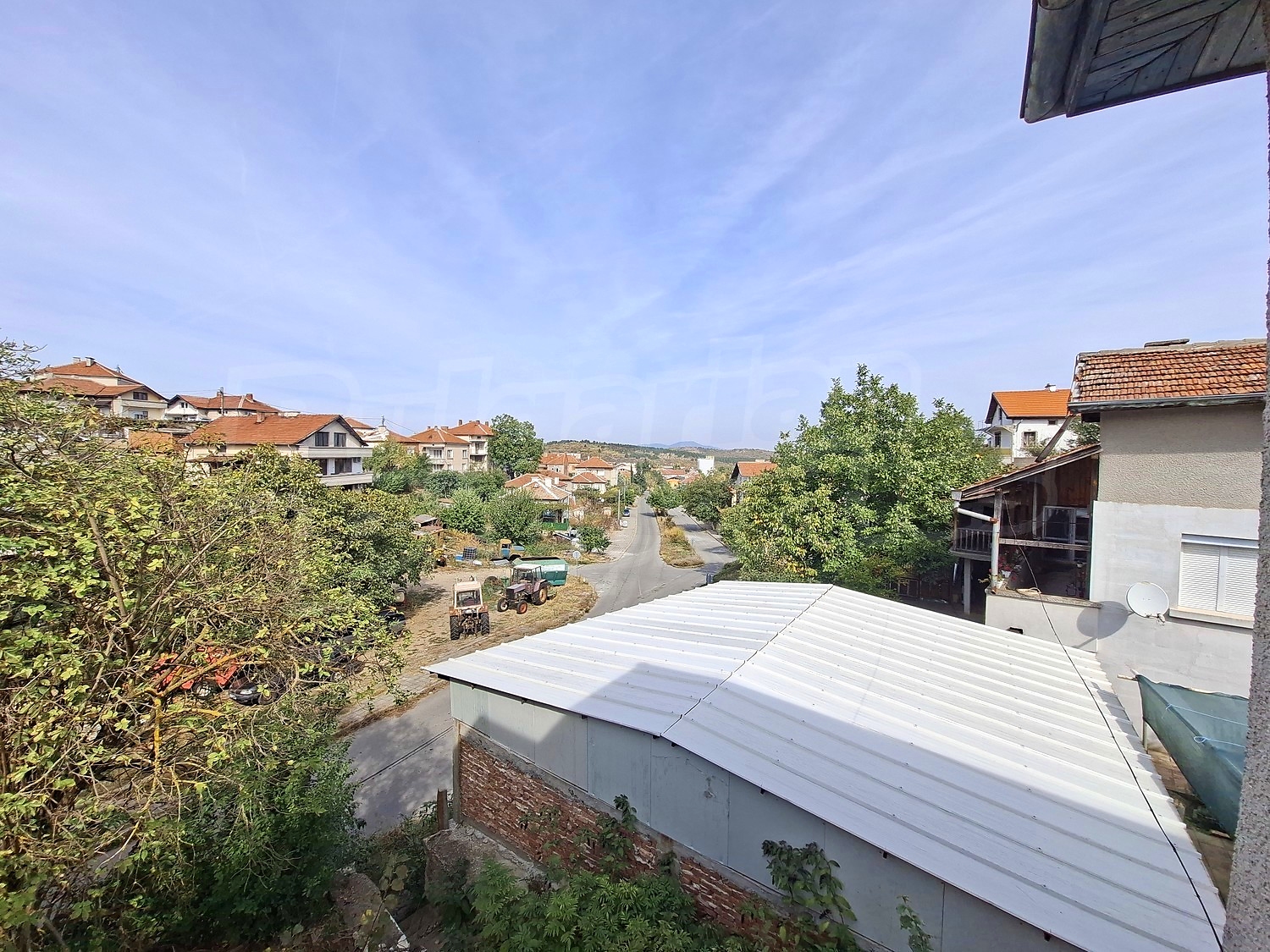 outside, facade, view from balcony, garden
