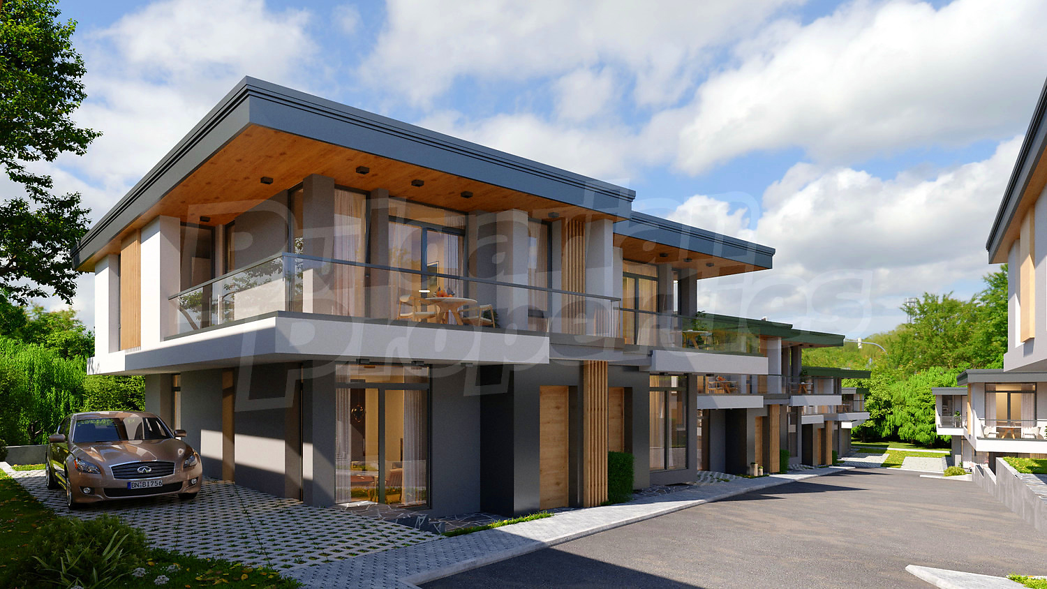 outside, facade, parking, balcony, garden