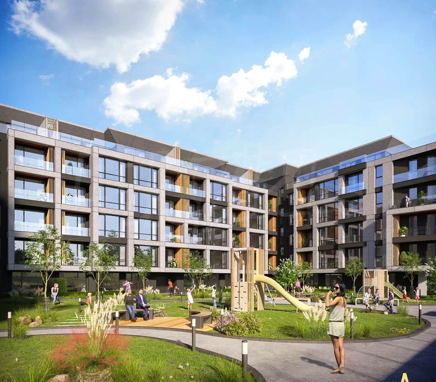 facade, garden, outside, green area