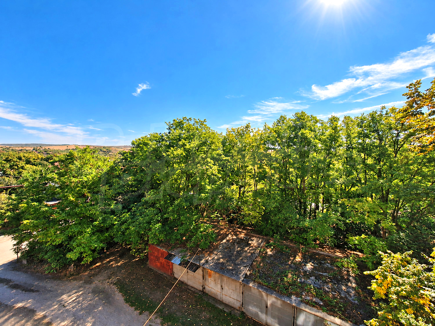 outside, green area