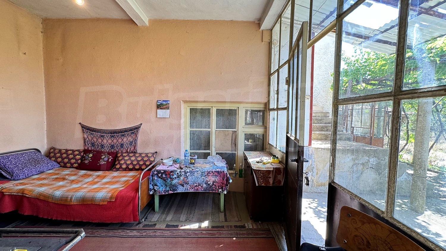 inside, furnished, view from balcony