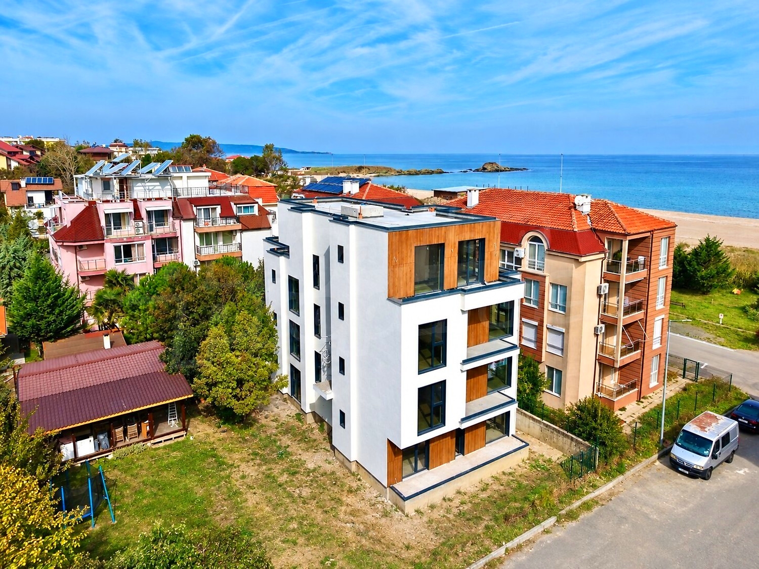 outside, facade, sea, garden