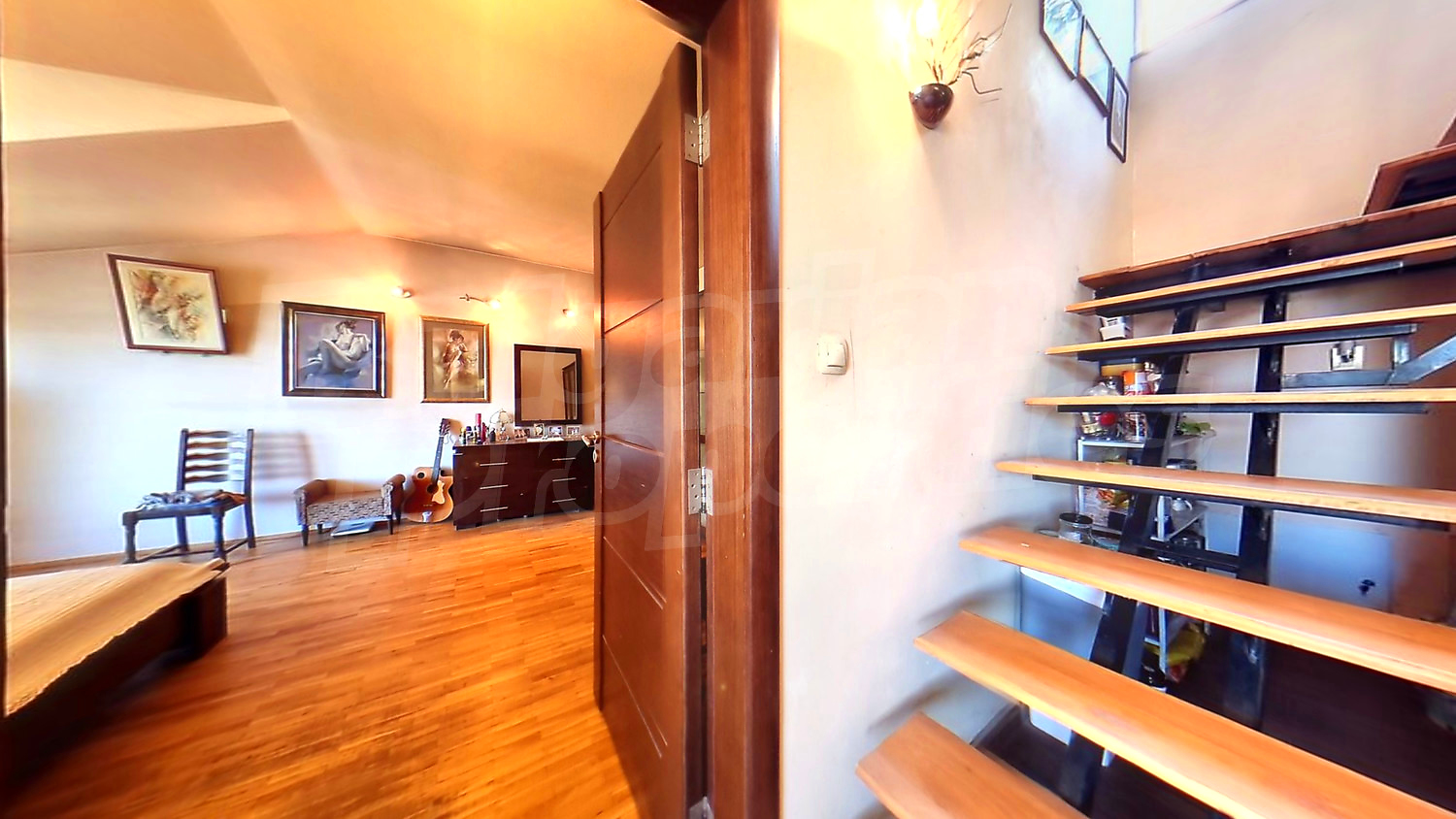 inside, bedroom, stairs